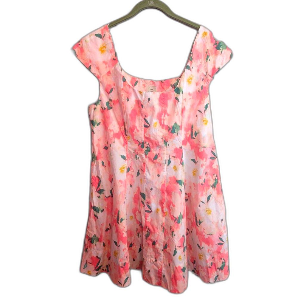 A New Day Women's Corset Mini A-Line Dress Pink Floral Size 10 - Picture 2 of 9